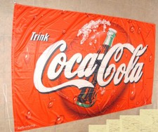 Coca-Cola Werbe Fahne-Banner ca. 2,34x1,42 m Fahnen Herold, Germany, gebr., GUT!