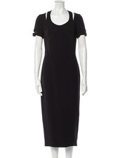 Rare Chanel 94 Cruise Black Mid Length CC Logo Button Dress