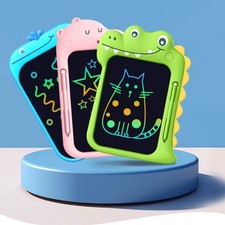 LCD Writing Tablet for Kids, Colorful Drawing Board, Cartoon Animal Doodle Pad