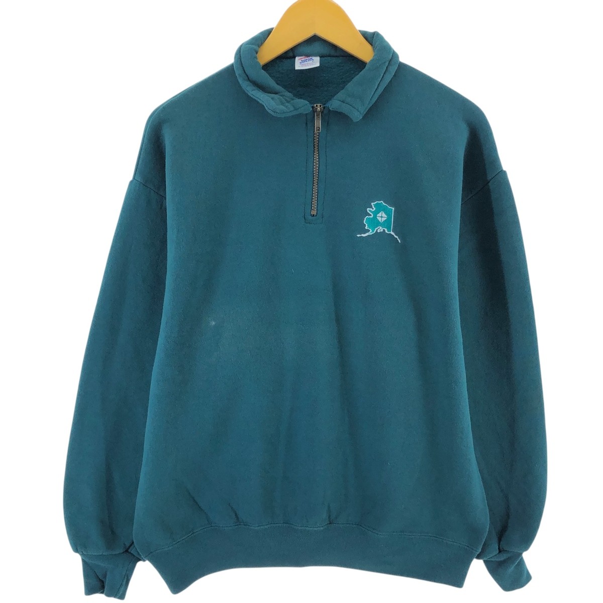 Vintage 80'S-90'S Jerzees collared half-zip sweat… - image 1