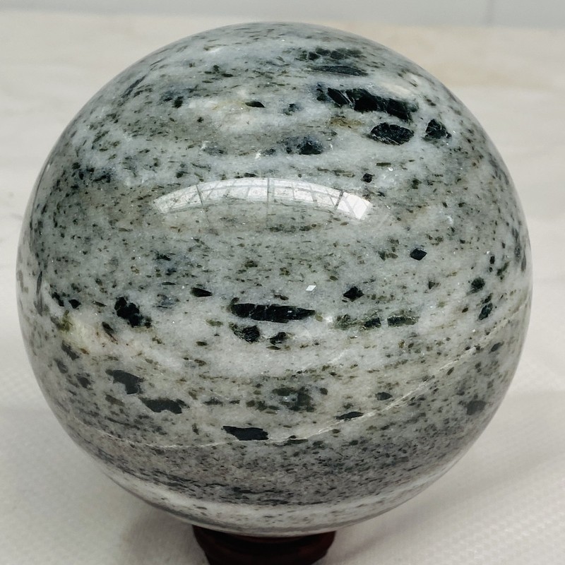 Natural green tourmaline ball polished quartz crystal ball healing 2000G(4.4LB)