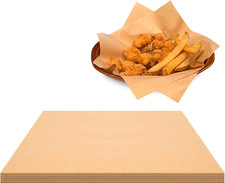 50 Sheet Brown Kraft Deli Paper Wax Paper Sheets Food Basket Liners Wraps 11.45"