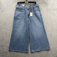 Levi's Jeans Women's 28 Blue Culotte Wide Leg Grunge Premium Denim Baggy Y2K