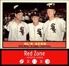 1961 Topps - #337 Al's Aces (Al Lopez / Herb Score / Early Wynn) EX.