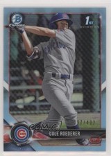 2018 Bowman Draft Chrome Sky Blue Refractor 97/402 Cole Roederer #BDC-125 fm0
