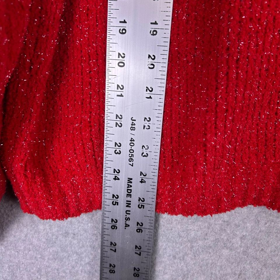 Suéter Michael Kors Para Mujer XL Rojo Brillante Brillante Pullover Cuello Redondo Clásico Nuevo con Etiquetas Foto 3 de 4