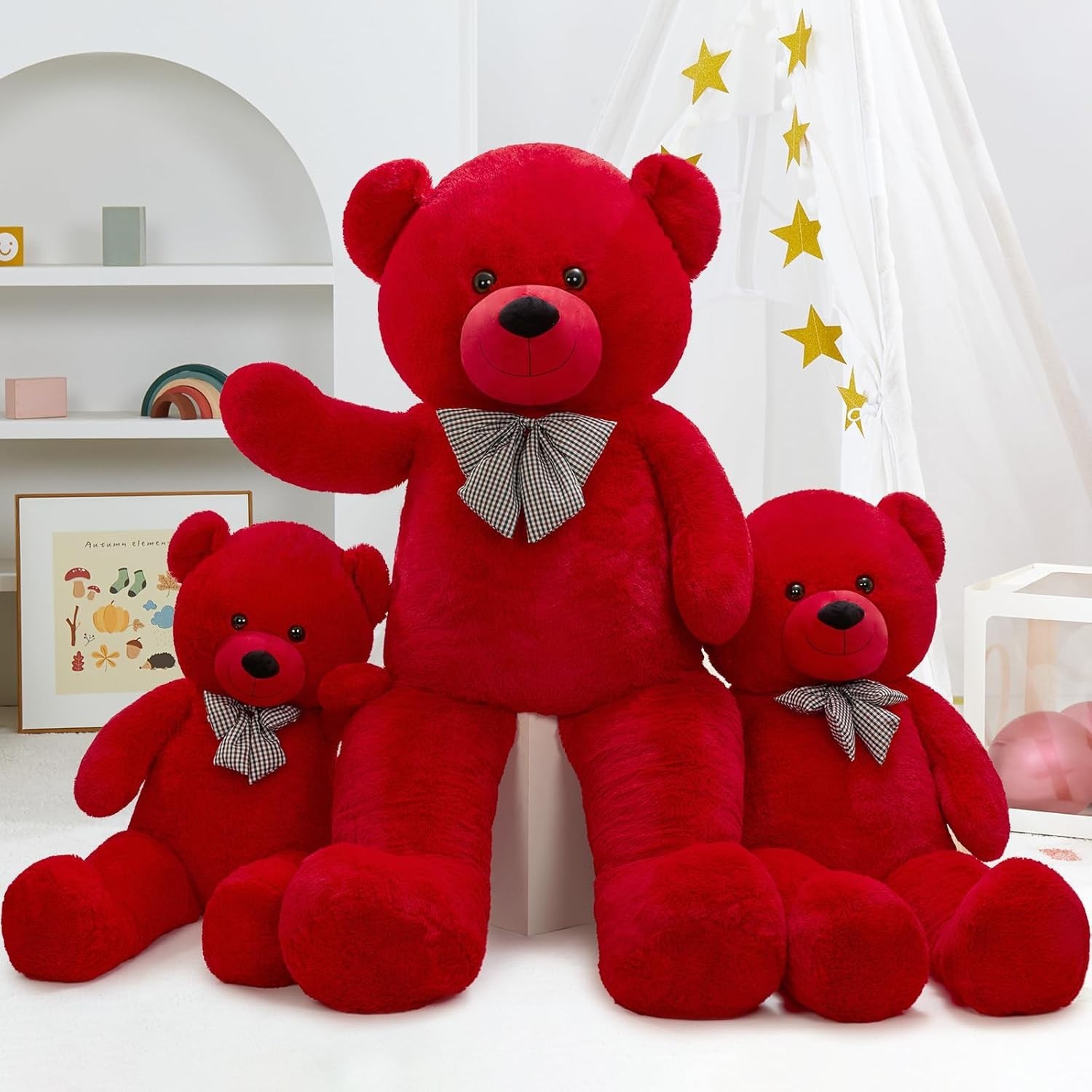 Big Teddy Bear 55 inches,Life Size Big Plush Stuffed Animal,Adorable and Soft...