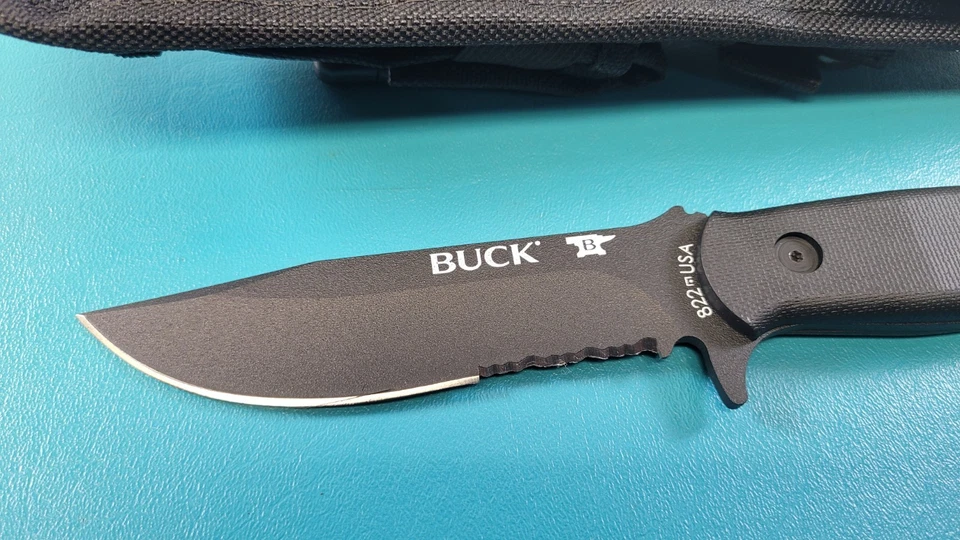 Cuchillo fijo táctico Buck modelo 822 Sentry hoja + funda c. 2017 TR700 Foto 4 de 4