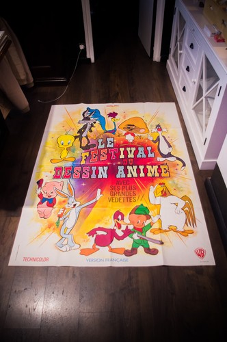 WARNER BROS CARTOON FESTIVAL 1970 French Grande Vintage Movie Poster Original