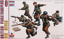 SOLDATINI ESCI POLISTIL 5002 BRITISH PARATROOPERS 1:35 fondo magazzino NUOVO