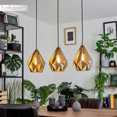 Hänge Leuchte Gold Modern Schlaf Wohn Ess Zimmer Küche Beleuchtung Pendel Lampe