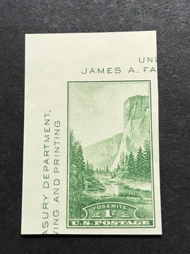 Scott#756 -1935 1c Yosemite, Imperforate Single Stamp published without gum - USA - Bild 5 von 8