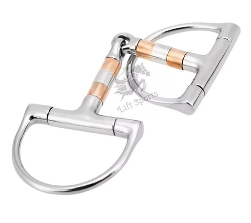 D Ring Snaffle Bit Horse Riding with Copper Roller Stainless Steel Top Quality - Picture 3 of 6