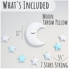 Perfecto Moon And Blue Star plush Pillow Set - Very Nice FREE SHIPPING