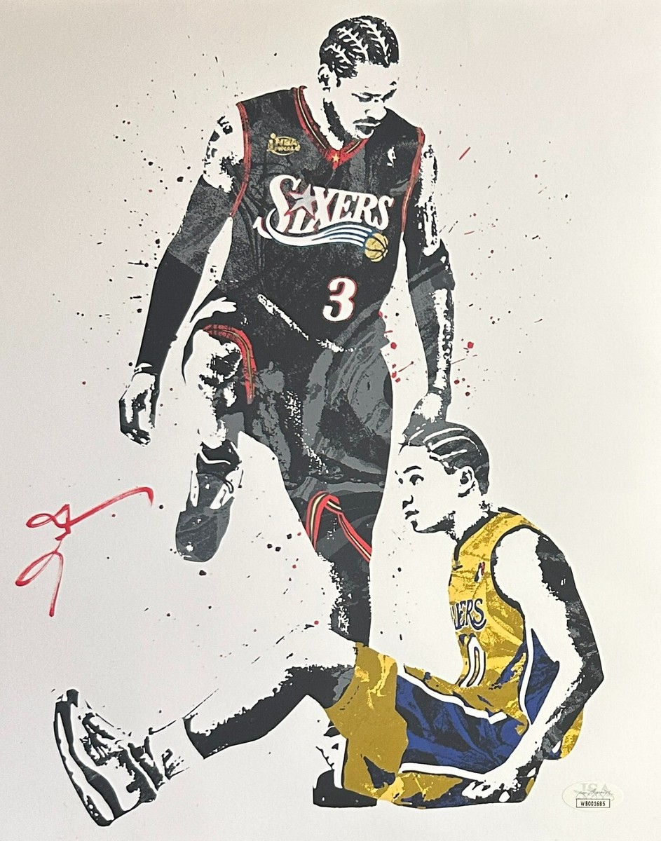 Allen Iverson autographed signed 11x14 art piece