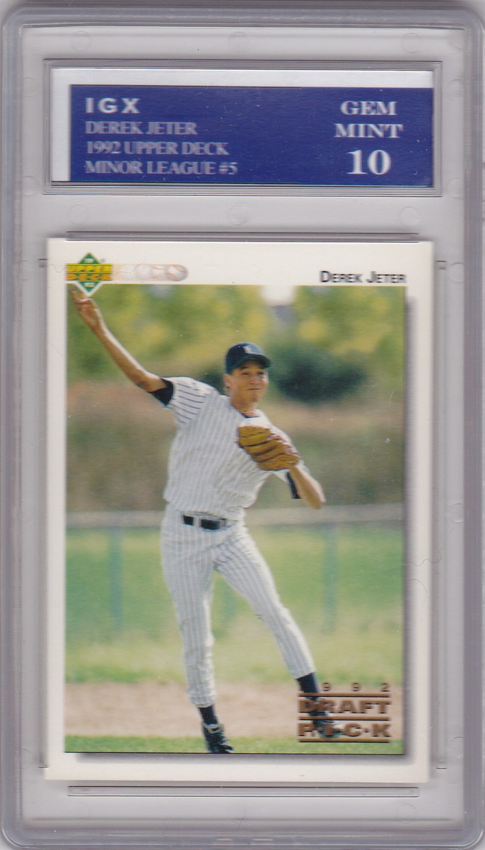 DEREK JETER ROOKIE CARD Upper Deck GEM MINT (10) New York Yankees