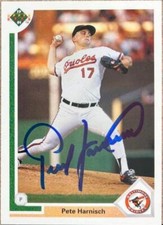 Pete Harnisch Autographed 1991 Upper Deck #302