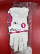 180s Women's Lush Fleece ALLTouch Tech Gloves Plush White Size Medium New