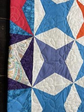 ALL Hand Made vintage new fabric Crib Quilt Size 50 x 38  Baby children