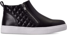 Steve Madden Reggie Girls Black High Top Sneakers 2857 Size 4