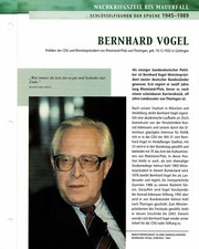 Bernhard Vogel - politician of the CDU and Prime Minister info card