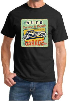 AUTO SERVICE AND REPAIR GARAGE Classic Car Tshirt NEW