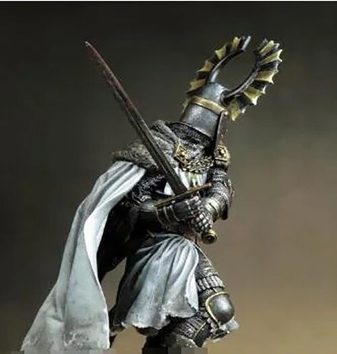 Unpainted 1/18 Resin Figure Model Medieval Knight Templar Crusader 90mm - Picture 3 of 6