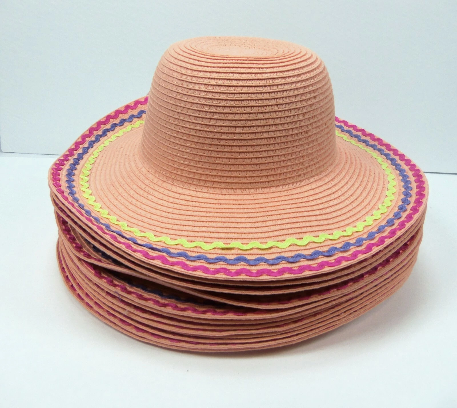 Cat & Jack Pink Girls' Rainbow Floppy Hat One Size Wholesale Lot Of 12