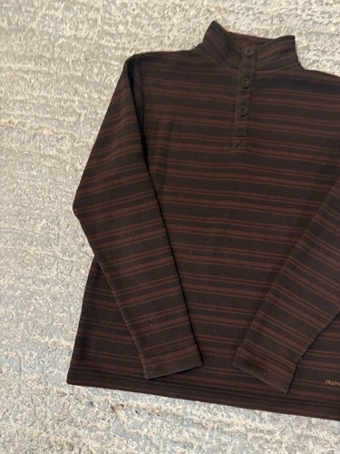 Rohan Jumper Men's Medium Brown Pathway Button Sweatshirt Sweater Pullover Top - Picture 5 of 7