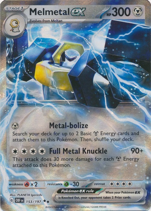 Melmetal ex 153/197 Double Rare Obsidian Flames Pokemon TCG | eBay