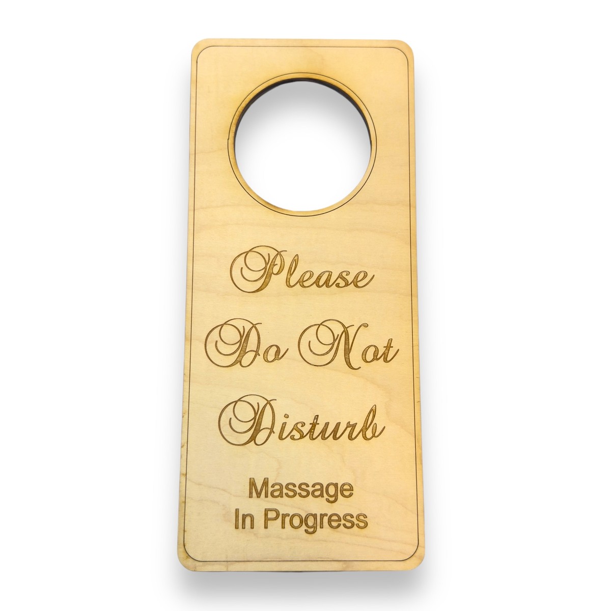 Please Do Not Disturb Massage In Progress Door sign - Wood Please Do Not Disturb Massage In Progress Door sign - Wood