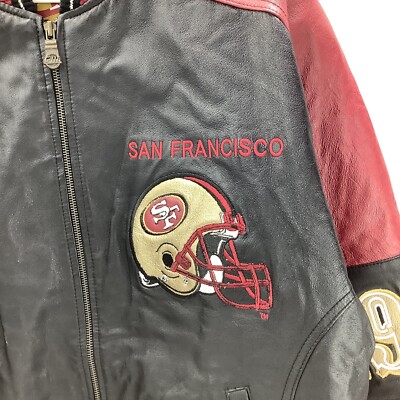 49ERS レザー ジャケット XXL 49ERS Carl Banks XXL Leather Jacket G3 VTG | eBay