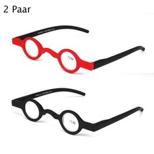 2 Paar Kleine Rund Lesebrille 1,5 2,0 2,5 Jahrgang Herren Damen Lesebrille PC