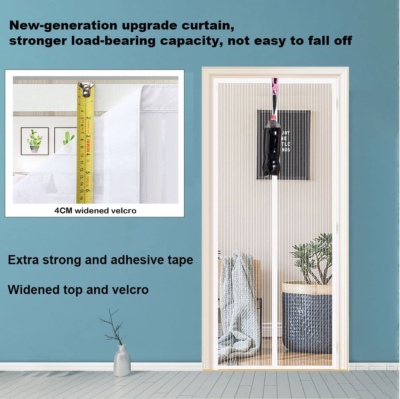 Zanzariera Magnetica Per Porte 120x230 Cm - Rete Fine Con Calamite, Marrone - Foto 2