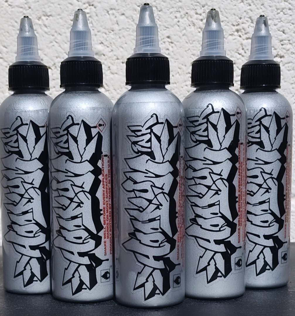 HOODLUM INK Permanent Paints Silver 4oz refills