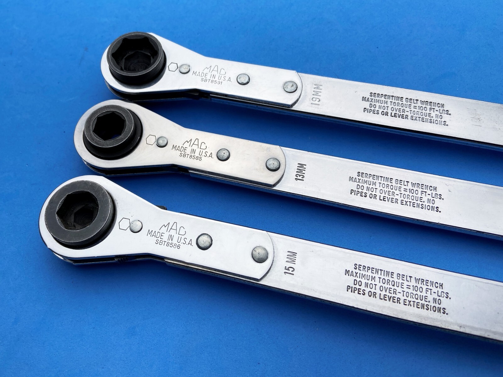 Mac Tools Serpentine Belt Wrench Set ( 10 SIZES METRIC & INCH ) 1319mm