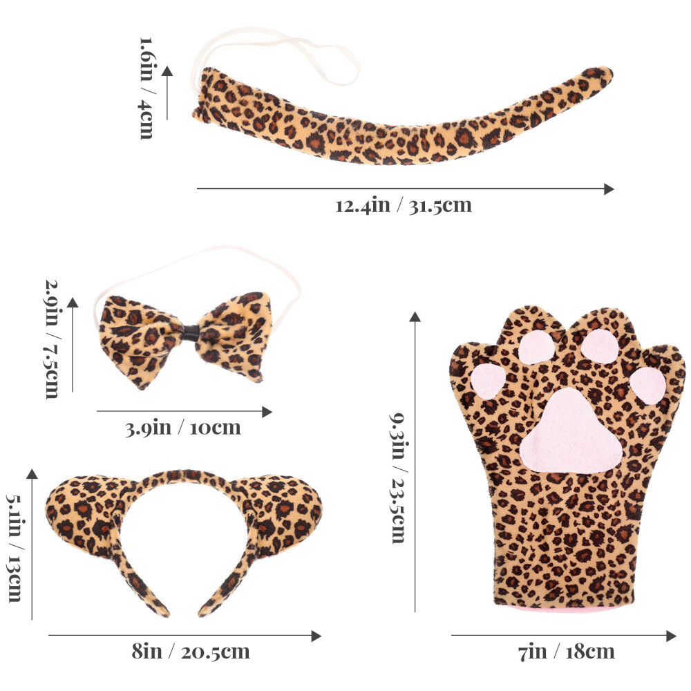 2 Sets Leopard Print Headband Short Plush. Child Kids Costume eBay