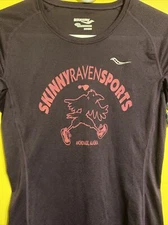 SAUCONY Womens Training Shirt Running Track Run Dry Skinny Raven Sports Alaska