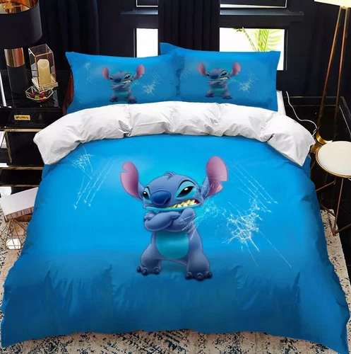 Cute Stitch Kinder Bettwäsche Set 2/3-teilig Quilt Bettbezug Schlafsaal Single Double King/Groß - Bild 15 von 22