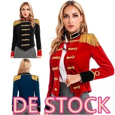DE`Damen Zirkus Kostüm Karneval Party Verkleidung Langarm Jacke Blazer Kostüm