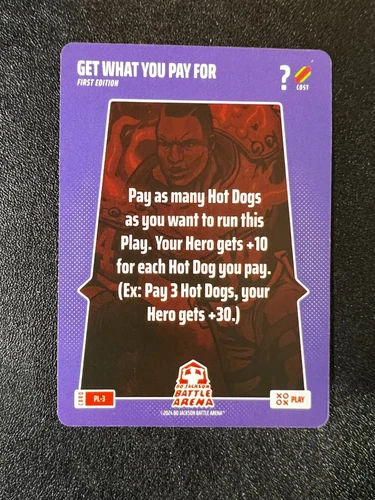 Bo Jackson Battle Arena Play Card SSP - GET WHAT YOU PAY FOR #PL-3