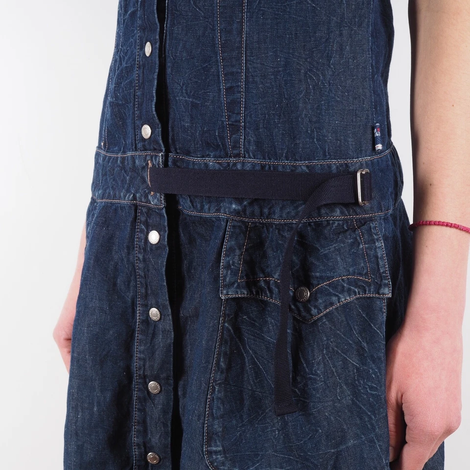 Jean's Paul Gaultier Vintage JPG Women's Blue Linen Cotton Pockets Dress size 42 - Image 3 of 4