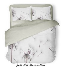 3D Dandelions Seeds Dark Red Quilt Cover Set Duvet Cover Bedding Pillowcases