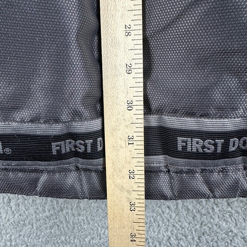 First Down Jacket Mens Large Black Gray Coat Ski Winter Down Feathers Blend - Picture 14 of 15