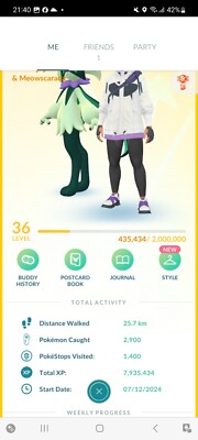 Pokemon Go ( Stage 36 ) Shiny Meowscarada ( 10 Shinys )