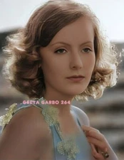 GRETA GARBO #264 BEAUTIFUL COLORIZED PHOTO 11 X 8.5 SHIPS FREE