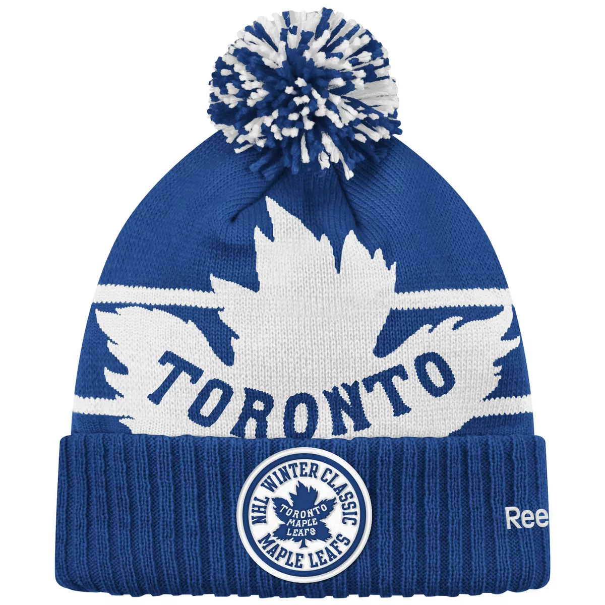 TORONTO MAPLE LEAFS 2014 NHL WINTER CLASSIC REEBOK CUFFED POM KNIT HAT  TOQUE