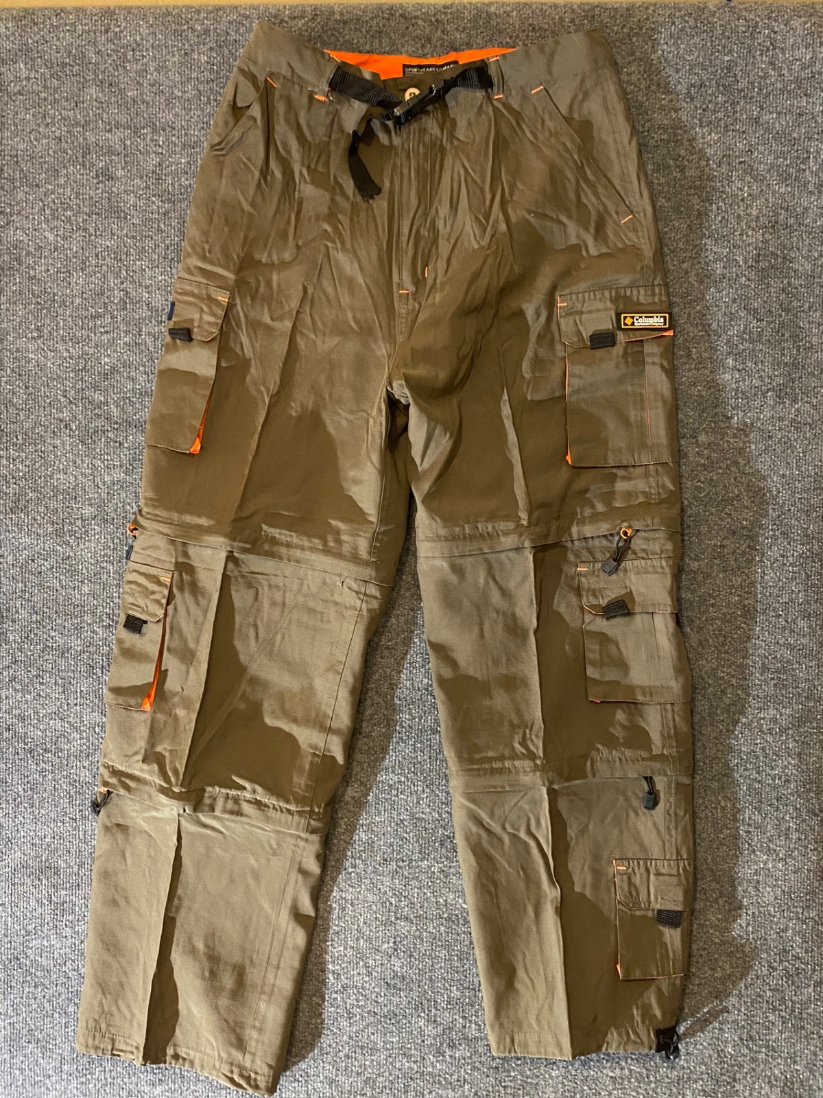 Columbia Pant Men 34 (fits 32) Convertible Cargo Zip Off Oli