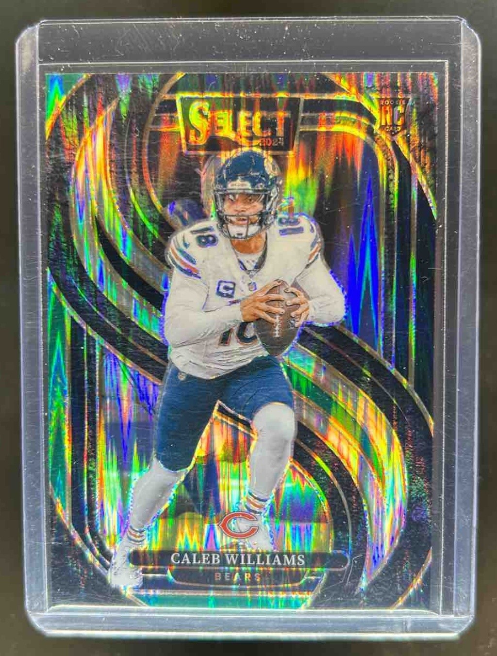 2024 Select Caleb Williams Premier Black and Green Prizm Shock RC #114 Bears