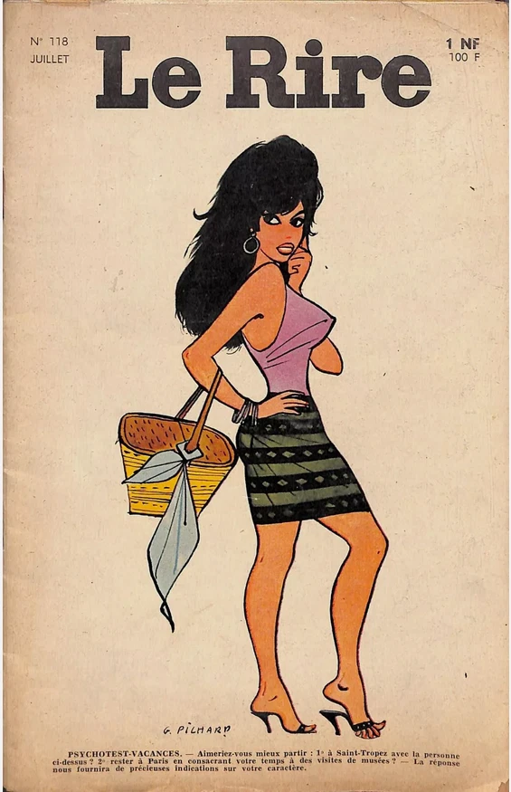Couverture originale couleurs  Georges PICHARD  "Le Rire" n°118  1961  Signée - Photo 2/4